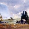 Near Bathurst, Watercolour landscape painting